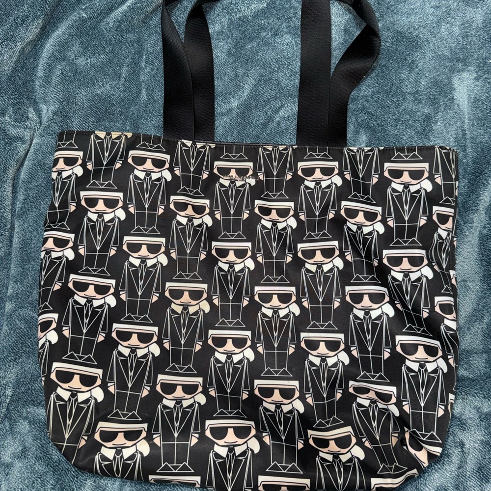 Karl Lagerfeld Tote Bag with Iconic Print